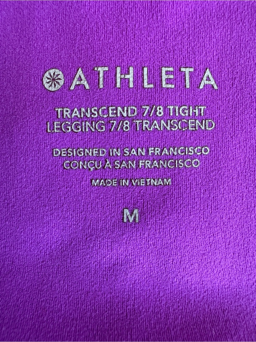 Athleta Transcend 7/8 Leggings Purple M - Picture 6 of 8